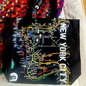 NYC subway tote bag
